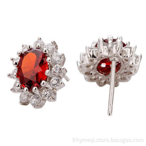 Ruby stud earrings